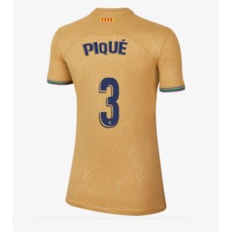 Dames Barcelona Gerard Pique #3 Uit tenue 2022-23 Korte Mouw