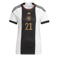 Dames Duitsland Ilkay Gundogan #21 Thuis tenue WK 2022 Korte Mouw-1