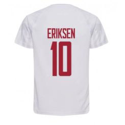 Denemarken Christian Eriksen #10 Uit tenue Mensen WK 2022 Korte Mouw