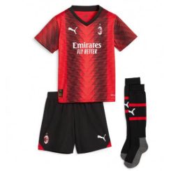 Kids AC Milan Rafael Leao #17 Thuis tenue 2023-24 Korte Mouw (+ Korte broeken)-1