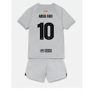 Kids Barcelona Ansu Fati #10 Derde tenue 2022-23 Korte Mouw (+ Korte broeken)