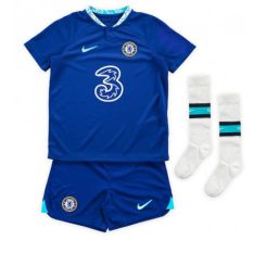 Kids Chelsea Wesley Fofana #33 Thuis tenue 2022-23 Korte Mouw (+ Korte broeken)-1