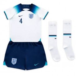 Kids Engeland Declan Rice #4 Thuis tenue WK 2022 Korte Mouw (+ Korte broeken)-1