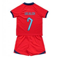 Kids Engeland Jack Grealish #7 Uit tenue WK 2022 Korte Mouw (+ Korte broeken)