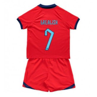 Kids Engeland Jack Grealish #7 Uit tenue WK 2022 Korte Mouw (+ Korte broeken)