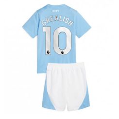 Kids Manchester City Jack Grealish #10 Thuis tenue 2023-24 Korte Mouw (+ Korte broeken)