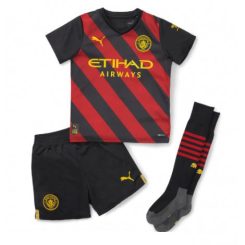 Kids Manchester City Kevin De Bruyne #17 Uit tenue 2022-23 Korte Mouw (+ Korte broeken)-1