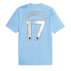 Manchester City Kevin De Bruyne #17 Thuis tenue Mensen 2023-24 Korte Mouw