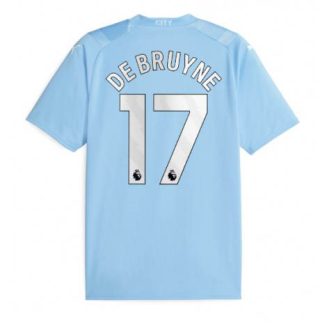 Manchester City Kevin De Bruyne #17 Thuis tenue Mensen 2023-24 Korte Mouw