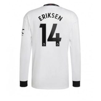 Manchester United Christian Eriksen #14 Uit tenue Mensen 2022-23 Lange Mouw