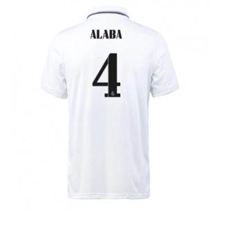 Real Madrid David Alaba #4 Thuis tenue Mensen 2022-23 Korte Mouw