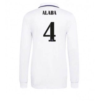 Real Madrid David Alaba #4 Thuis tenue Mensen 2022-23 Lange Mouw