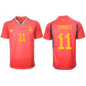 Spanje Ferran Torres #11 Thuis tenue Mensen WK 2022 Korte Mouw