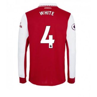 Arsenal Ben White #4 Thuis tenue Mensen 2022-23 Lange Mouw