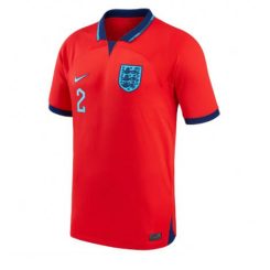 Engeland Kyle Walker #2 Uit tenue Mensen WK 2022 Korte Mouw-1