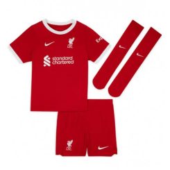 Kids Liverpool Virgil van Dijk #4 Thuis tenue 2023-24 Korte Mouw (+ Korte broeken)-1