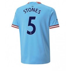 Manchester City John Stones #5 Thuis tenue Mensen 2022-23 Korte Mouw