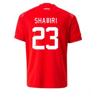 Zwitserland Xherdan Shaqiri #23 Thuis tenue Mensen WK 2022 Korte Mouw