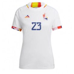 Dames België Michy Batshuayi #23 Uit tenue WK 2022 Korte Mouw-1