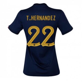 Dames Frankrijk Theo Hernandez #22 Thuis tenue WK 2022 Korte Mouw