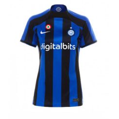 Dames Inter Milan Edin Dzeko #9 Thuis tenue 2022-23 Korte Mouw-1