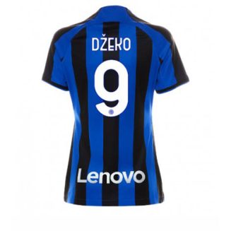 Dames Inter Milan Edin Dzeko #9 Thuis tenue 2022-23 Korte Mouw