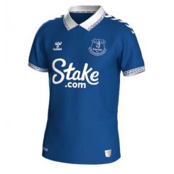 Everton Dwight McNeil #7 Thuis tenue Mensen 2023-24 Korte Mouw-1