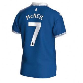 Everton Dwight McNeil #7 Thuis tenue Mensen 2023-24 Korte Mouw