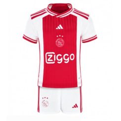 Kids Ajax Thuis tenue 2023-24 Korte Mouw (+ Korte broeken)