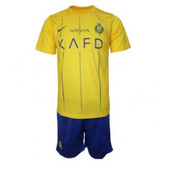 Kids Al-Nassr Cristiano Ronaldo #7 Thuis tenue 2023-24 Korte Mouw (+ Korte broeken)-1