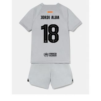 Kids Barcelona Jordi Alba #18 Derde tenue 2022-23 Korte Mouw (+ Korte broeken)