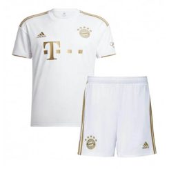 Kids Bayern Munich Jamal Musiala #42 Uit tenue 2022-23 Korte Mouw (+ Korte broeken)-1