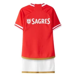 Kids SL Benfica Thuisshirt 2023-2024 Voetbalshirts Korte Mouw (+ Korte broeken)-1