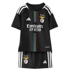 Kids SL Benfica Uitshirt 2023-2024 Voetbalshirts Korte Mouw (+ Korte broeken)