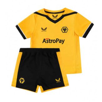 Kids Wolves Thuis tenue 2022-23 Korte Mouw (+ Korte broeken)