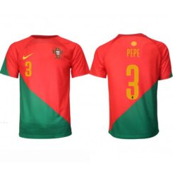 Portugal Pepe #3 Thuis tenue Mensen WK 2022 Korte Mouw