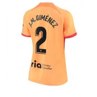 Dames Atletico Madrid Jose Gimenez #2 Derde tenue 2022-23 Korte Mouw