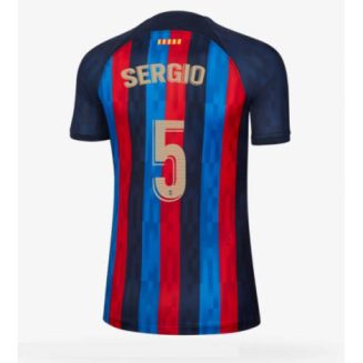 Dames Barcelona Sergio Busquets #5 Thuis tenue 2022-23 Korte Mouw