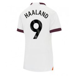 Dames Manchester City Erling Haaland #9 Uit tenue 2023-24 Korte Mouw