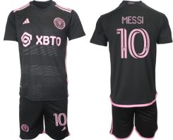 Inter Miami Lionel Messi #10 Uit tenue Mensen 2023-24 Korte Mouw (+ Korte broeken)