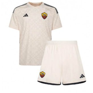 Kids AS Roma Uit tenue 2023-24 Korte Mouw (+ Korte broeken)