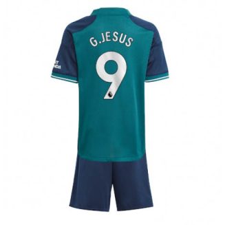 Kids Arsenal Gabriel Jesus #9 Derde tenue 2023-24 Korte Mouw (+ Korte broeken)