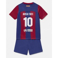 Kids Barcelona Ansu Fati #10 Thuis tenue 2023-24 Korte Mouw (+ Korte broeken)