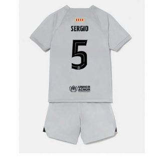 Kids Barcelona Sergio Busquets #5 Derde tenue 2022-23 Korte Mouw (+ Korte broeken)