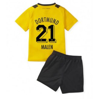 Kids Borussia Dortmund Donyell Malen #21 Thuis tenue 2022-23 Korte Mouw (+ Korte broeken)