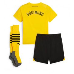 Kids Borussia Dortmund Thuis tenue 2023-24 Korte Mouw (+ Korte broeken)-1