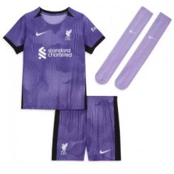 Kids Liverpool Mohamed Salah #11 Derde tenue 2023-24 Korte Mouw (+ Korte broeken)-1