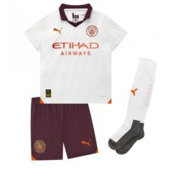 Kids Manchester City Jack Grealish #10 Uit tenue 2023-24 Korte Mouw (+ Korte broeken)-1