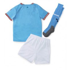 Kids Manchester City Thuis tenue 2022-23 Korte Mouw (+ Korte broeken)-1