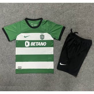 Kids Sporting CP Thuis tenue 2023-24 Korte Mouw (+ Korte broeken)